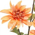 Floristik24 Flor decorativa dália, decoração de outono, flor de seda laranja 55cm Ø9 / 11cm