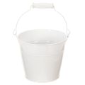 Floristik24 Baldes de lata branca Ø14cm A12cm, 6 unidades