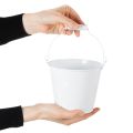 Baldes de lata branca Ø14cm A12cm, 6 unidades | Floristik24.pt