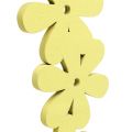 Floristik24 Grinalda de flores em madeira amarela Ø35cm 1p