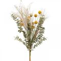 Flores artificiais Craspedia grama de penas eucalipto cacho de 55 cm