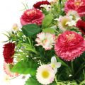Floristik24 Grinalda de flores com Bellis Rosa-Branco Ø30cm