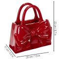 Vaso decorativo em formato de bolsa com laço, acabamento brilhante, 22 cm | Floristik24.pt