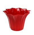 Floristik24 Vaso de flores de plástico vermelho Ø12cm 10pcs