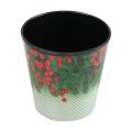 Floristik24 Vaso de flores balde de Natal Ilex Ø13cm Alt.11,5cm