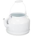 Floristik24 Charmoso bule decorativo branco, vaso de metal em estilo campestre, vaso vintage 27x20,5cm