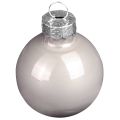 Bolas de árvore de Natal em vidro verde madrepérola cinza Ø5cm 24 unidades | Floristik24.pt
