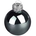 Bolas de árvore de Natal em vidro verde madrepérola cinza Ø5cm 24 unidades | Floristik24.pt