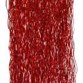 Floristik24 Decoração de árvore de Natal Natal, enfeites ondulados vermelhos cintilantes 50cm