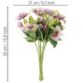 Buquê de rosas artificiais de Natal com flores roxas, 35 cm, 6 peças | Floristik24.pt