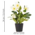 Rosa de Natal artificial, flor em vaso, decoração de mesa, 34 cm | Floristik24.pt
