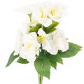 Floristik24 Arranjo de rosas artificiais de Natal, brancas, decoração natalina artificial