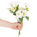 Arranjo de rosas artificiais de Natal, brancas, decoração natalina artificial | Floristik24.pt