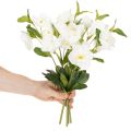 Buquê de rosas artificiais de Natal brancas para decoração, 40 cm, 4 peças. | Floristik24.pt
