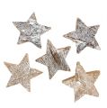 Floristik24 Estrelas de coco 4,5-5 cm caiadas de branco 50 unidades