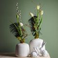 Floristik24 Vaso de cerâmica, vasos decorativos brancos Ø15cm Alt.14,5cm conjunto de 2