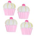 Floristik24 Cupcakes decorativos em miniatura rosa, branco 2,5 cm 60p