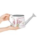 Regador decorativo de metal, lavanda, design retrô para jardim, 30×11×14,5cm | Floristik24.pt