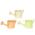 Floristik24 Conjunto de regadores decorativos em tons pastel de salmão, verde e verde-amarelado - vasos de metal Ø11cm A10cm, 8 peças