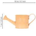 Conjunto de 8 vasos decorativos em formato de regador, de metal, multicoloridos, 16,5 x 7 cm - Ideais para varandas e cozinhas. | Floristik24.pt