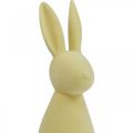 Floristik24 Deco Bunny Coelhinho da Páscoa Deco Flocado Amarelo A 47cm