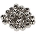 Floristik24 Contas decorativas, prateadas metálicas, 14 mm, 35 peças