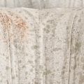 Cálice decorativo de metal com troféu vintage cinza branco H14,5cm | Floristik24.pt
