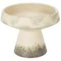 Floristik24 Tigela decorativa de cerâmica, creme acinzentado-esverdeado, Ø20cm, A16cm