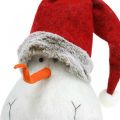 Floristik24 Boneco de neve Deco com chapéu Decoração do Advento Figura de Natal Alt.38cm