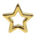 Floristik24 Estrela Deco ouro 6,5 cm 6 unidades