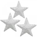 Floristik24 Estrela de decoração de natal estrela de decoração de natal branca H15cm 6pcs