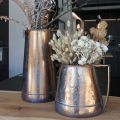 Floristik24 Vaso decorativo jarro decorativo de metal cobre jarro decorativo W24cm H20cm