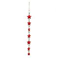Floristik24 Guirlanda decorativa de estrelas de metal vermelhas 62 cm