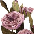 Floristik24 Deco buquê de rosas flores artificiais buquê de rosas violeta 45cm 3pcs