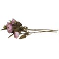 Floristik24 Deco buquê de rosas flores artificiais buquê de rosas violeta 45cm 3pcs