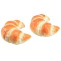 Floristik24 Chupeta de comida artificial de croissant decorativo 10 cm 2 unidades