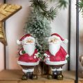 Floristik24 Figura decorativa de Papai Noel com bastão de doces/presente A 8,5 cm 4 pçs