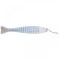 Floristik24 Peixe decorativo madeira peixe de madeira para pendurar azul claro Alt.57,5cm