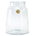 Floristik24 Vaso de vidro decorativo vaso de flores retrô transparente Ø22,5cm Alt.29cm