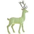 Floristik24 Figura decorativa de rena de veado de Natal verde cinza Alt.37cm