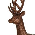 Floristik24 Figura decorativa de veado rena cobre decoração glitter Alt.37cm
