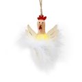 Floristik24 Decoração decorativa de frango de Páscoa para pendurar decoração de madeira Alt.8cm 6 peças