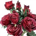 Floristik24 Rosas Deco rosas artificiais vermelhas flores de seda 50cm 3uds