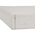 Floristik24 Bandeja decorativa bandeja quadrada de madeira branca 20×20×3,5cm