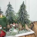 Floristik24 Deco árvore de Natal mini saco de juta de abeto glitter, verde 26cm