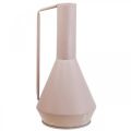 Floristik24 Vaso decorativo jarro decorativo de metal rosa claro 19,5cm Alt 38,5cm