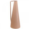 Floristik24 Vaso decorativo puxador de metal vaso de chão salmão 20x19x48cm