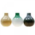 Floristik24 Vasos decorativos, conjunto de vasos de cerâmica esféricos A10,5cm Ø9cm 3uds