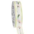 Floristik24 Fita para presentes com estampa floral Bellis, ideal para artesanato e embalagens, 25 mm x 20 m
