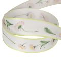 Fita para presentes com estampa floral Bellis, ideal para artesanato e embalagens, 25 mm x 20 m | Floristik24.pt